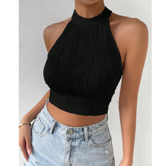SHEIN Shein Womens Tops M / Black SHEIN - Halter Neck Top