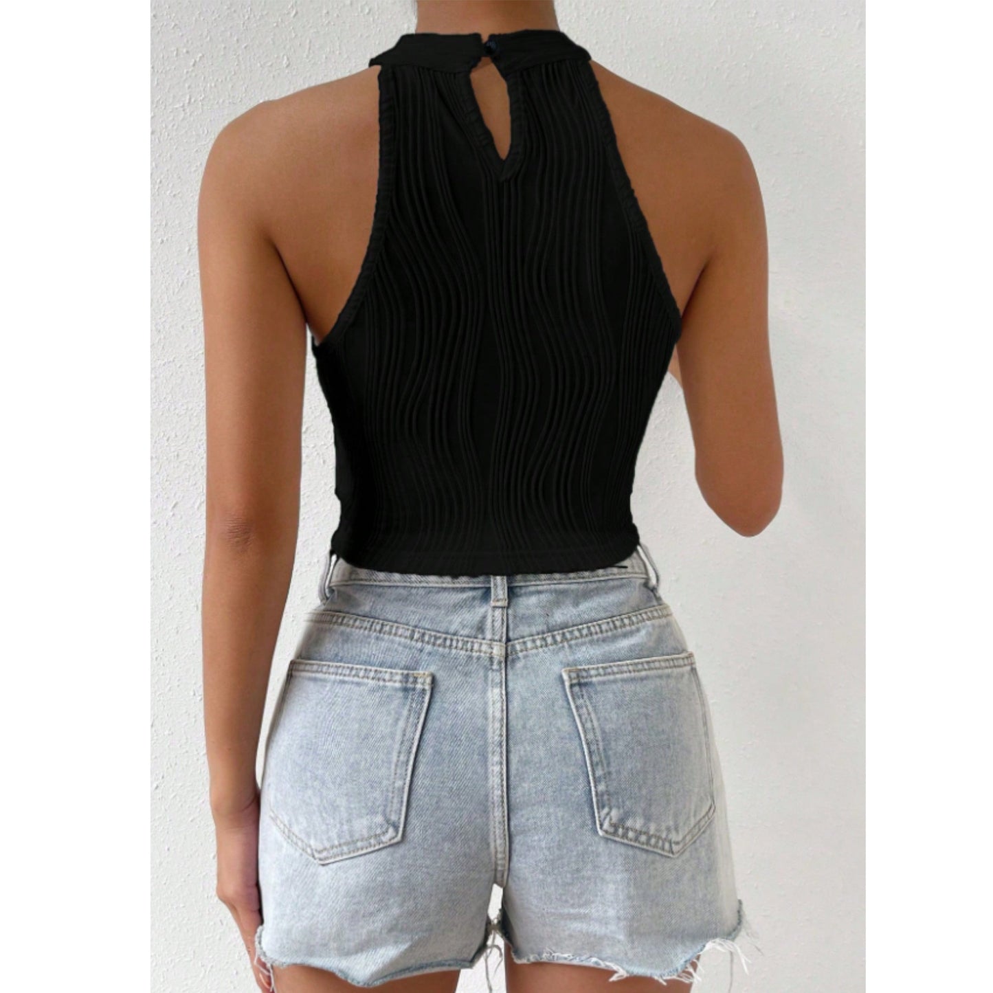 SHEIN Shein Womens Tops M / Black SHEIN - Halter Neck Top