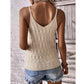 SHEIN Shein Womens Tops M / Beige SHEIN - Knitted design tank top