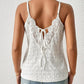 SHEIN Shein Womens Tops S / White SHEIN -  Lace Back Cami Tank Top