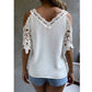 SHEIN Shein Womens Tops XL / White SHEIN - Lace design solid off shoulder top