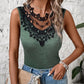 SHEIN Shein Womens Tops XL / Green SHEIN -   Lace Panel Hole Tank Top