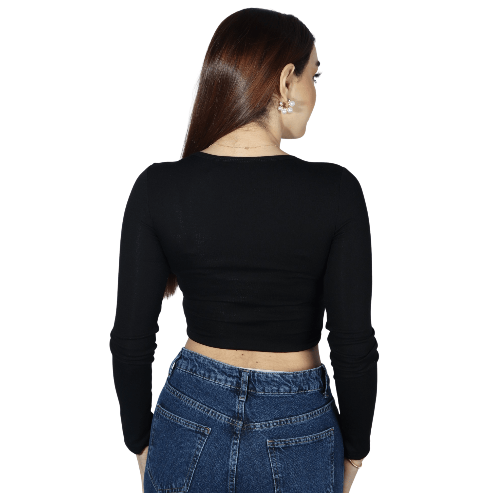 SHEIN Shein Womens Tops S / Black SHEIN - Long Sleeves Blouse