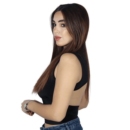 SHEIN Shein Womens Tops M / Black SHEIN - Open Back Tank Top