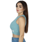 SHEIN Shein Womens Tops S / Green SHEIN -  Perforated Sheer Casual Top
