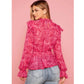 SHEIN Shein Womens Tops XL / Pink SHEIN - Printed Floral Blouse