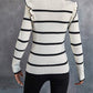 SHEIN Shein Womens Tops M / Multi-Color SHEIN - Relaxiva Striped Pattern Ruffle Trim Sweater