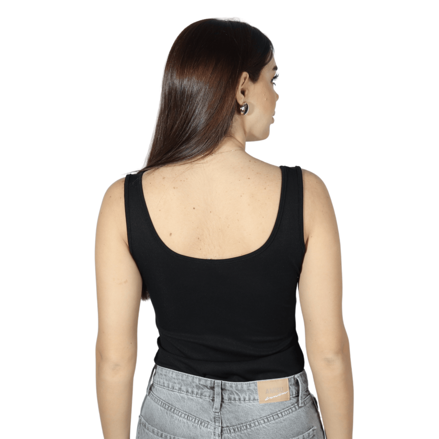 SHEIN Shein Womens Tops M / Black SHEIN - Ribbed plain simple body suit