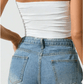 SHEIN Shein Womens Tops XS / White SHEIN - Rushed Crop Top