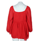 SHEIN Shein Womens Tops XXL / Red SHEIN - Sheer Textured Design Top