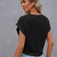 SHEIN Shein Womens Tops L / Black SHEIN - Sleeve Round Neck T-Shirt