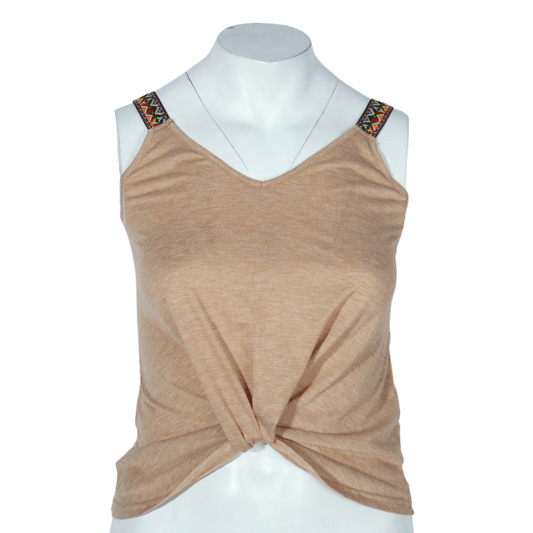 SHEIN Shein Womens Tops S / Beige SHEIN - Sleeveless Tank Top