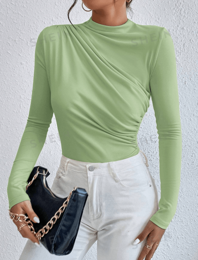 SHEIN Shein Womens Tops Large / Green SHEIN - Slim Fit Blouse