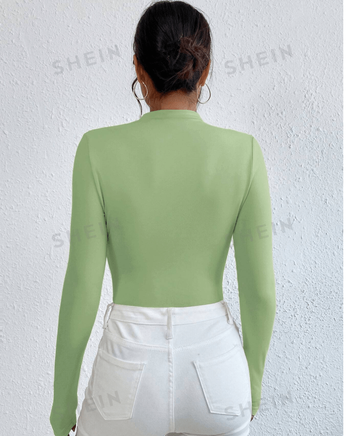 SHEIN Shein Womens Tops Large / Green SHEIN - Slim Fit Blouse