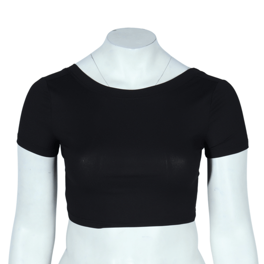 SHEIN Shein Womens Tops S / Black SHEIN - Sold Color Crop Top