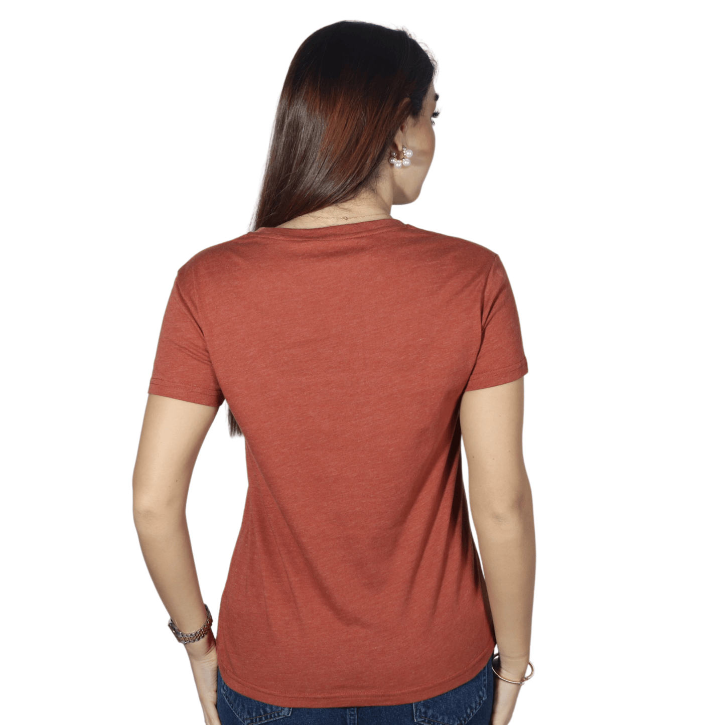 SHEIN Shein Womens Tops M / Brown SHEIN - Sold Color T-Shirt