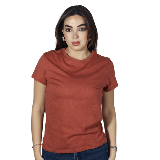 SHEIN Shein Womens Tops M / Brown SHEIN - Sold Color T-Shirt