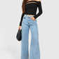 SHEIN Shein Womens Tops XS / Black SHEIN - Solid Off The Shoulder Long Sleeve Cutout Blouse