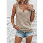 SHEIN Shein Womens Tops L / Beige SHEIN - Solid Pointelle Knit Sweater Vest