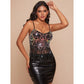 SHEIN Shein Womens Tops M / Multi-Color SHEIN - Sparkle stitch crop top