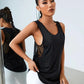 SHEIN Shein Womens Tops M / Black SHEIN - Sport Gameset Mesh Insert Sports Tank Top