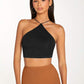 SHEIN Shein Womens Tops S / Black SHEIN -  Tied Crisscross Open Back Halter Top