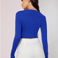 SHEIN Shein Womens Tops M / Blue SHEIN - U neck crop top