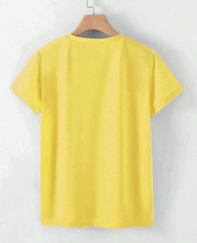 SHEIN Shein Womens Tops S / Yellow SHEIN - Women's "Imperfect Perfect" Graphic Print Short Sleeve T-Shirt Top