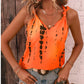 SHEIN Shein Womens Tops XL / Orange SHEIN -  Women's Printed Tank top with Wrap Detail and Tie Dye