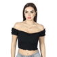 SHEIN Shein Womens Tops M / Black SHEINb - Off Shoulder Crop Top