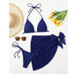 SHEIN - Solid color 3 piece swimsuit