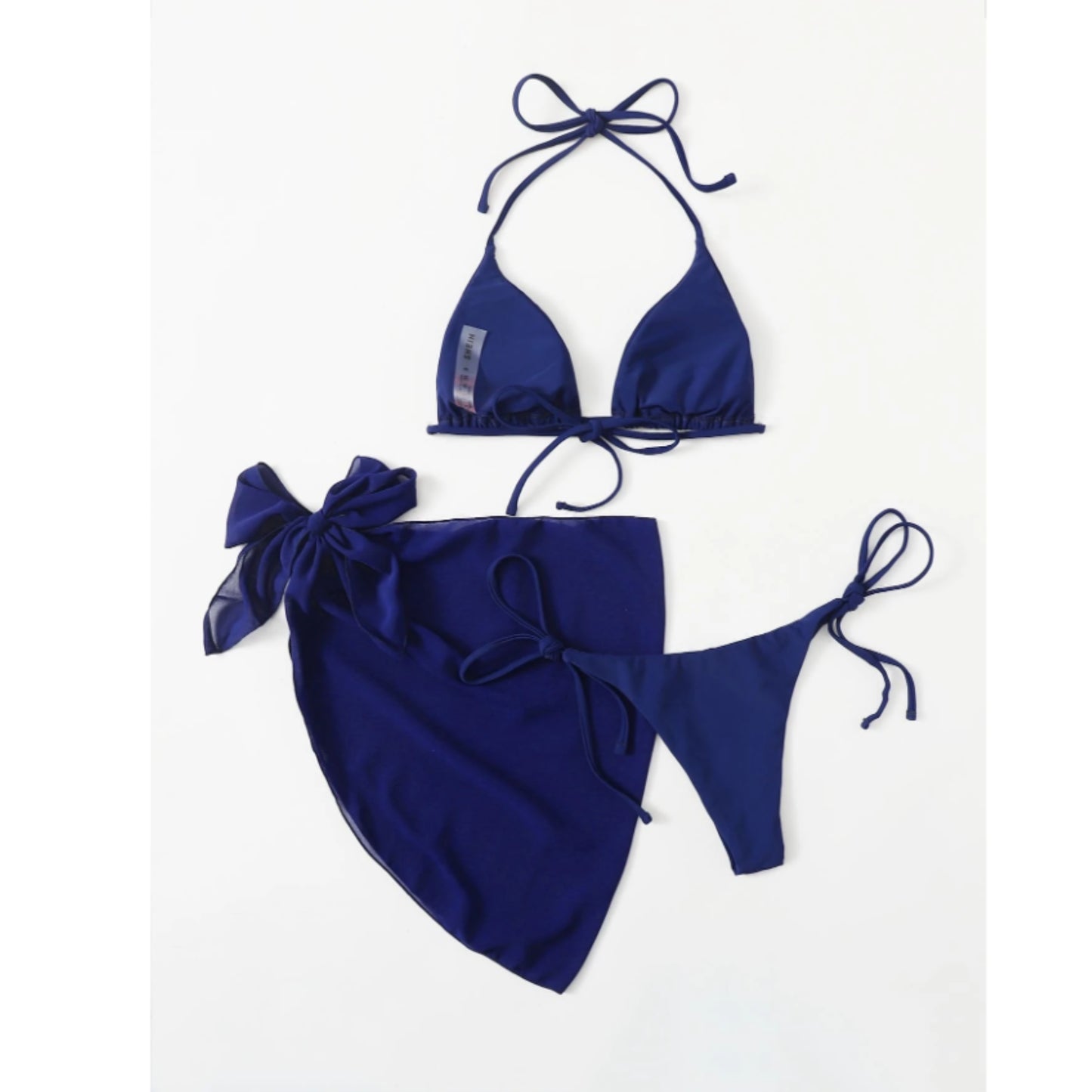 SHEIN - Solid color 3 piece swimsuit