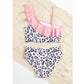 SHEIN - Ruffle leopard print bikini