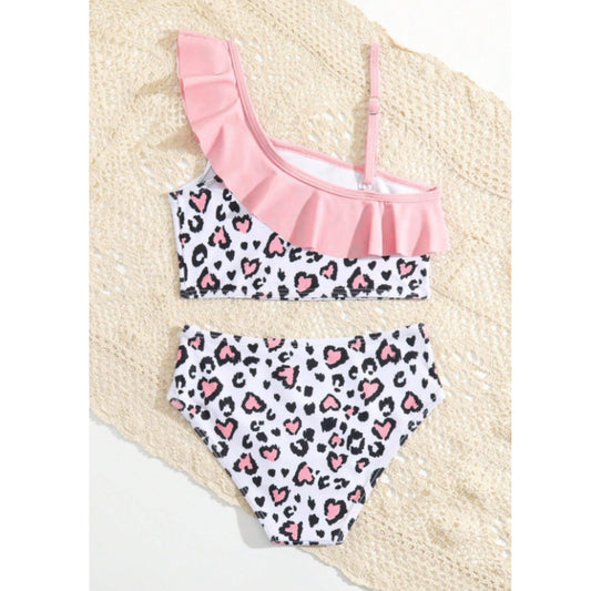 SHEIN - Ruffle leopard print bikini