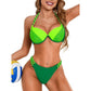 SHEIN - Color block rope design bikini