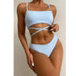 SHEIN - Textured wrap around bikini