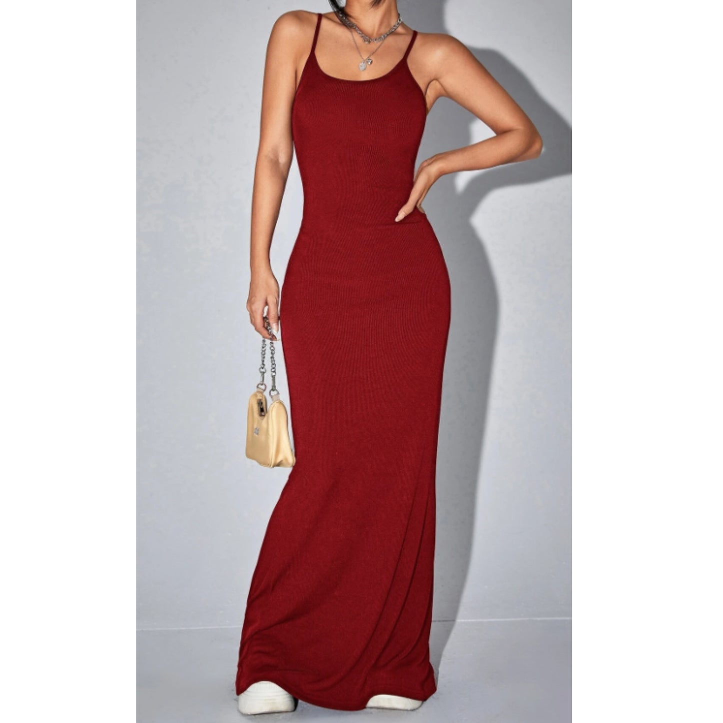 SHEIN - Solid Maxi Cami long Dress