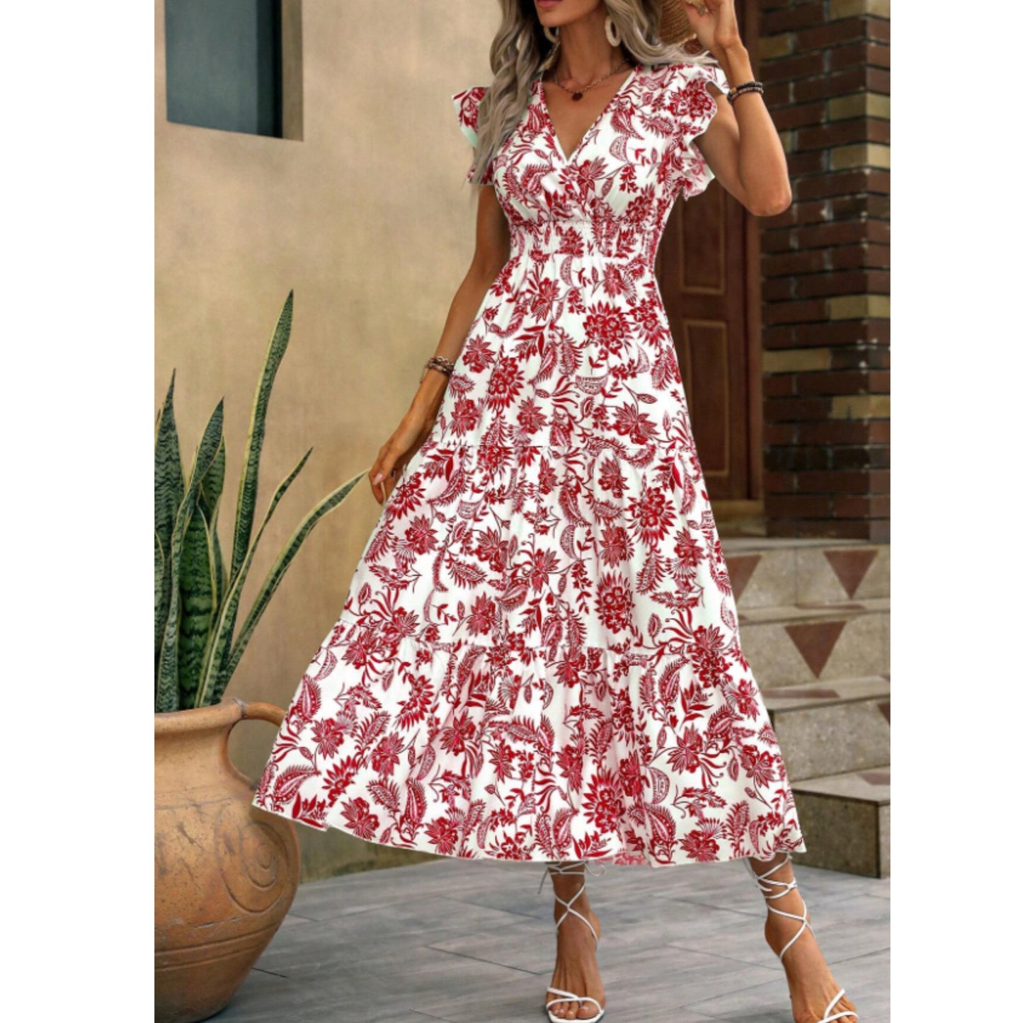 SHEIN - Floral simple long dress