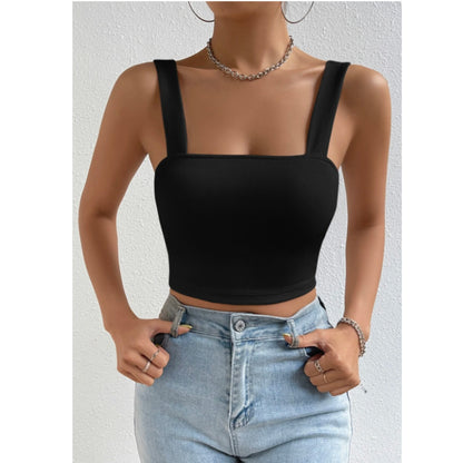 SHEIN -  Essnce Solid Crop Tank Top