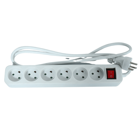 SILVER CREST Electronic Accessories White SILVER CREST - 6 socket extension lead