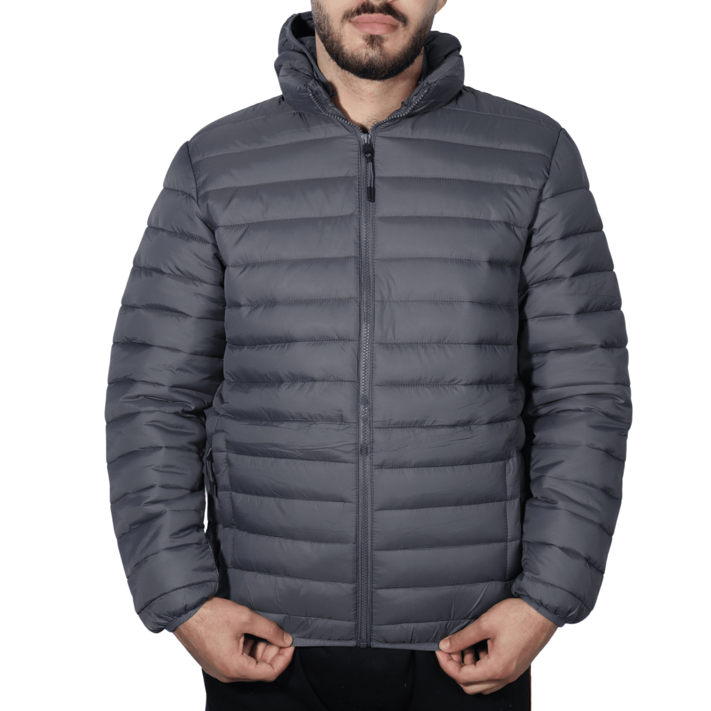 SIXTY SIX Mens Jackets L / Grey SIXTY SIX - Lightweight Quilted Jacket