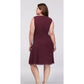 SLNY Womens Dress XL / Burgundy SLNY - Crystal Keyhole Chiffon Plus Size Dress