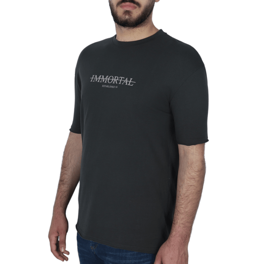 SMOG Mens Tops XS / Grey SMOG - Printed Letters Design T-Shirts