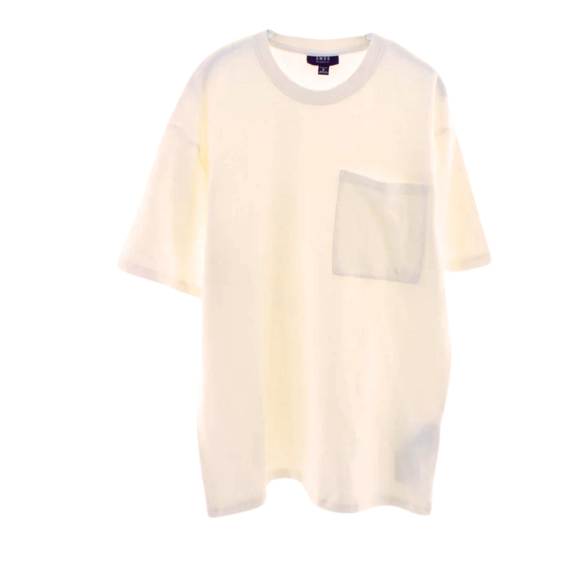 SMOG Mens Tops XS / Off-White SMOG - Texture Sold Color Design Short Sleeves T-Shirt