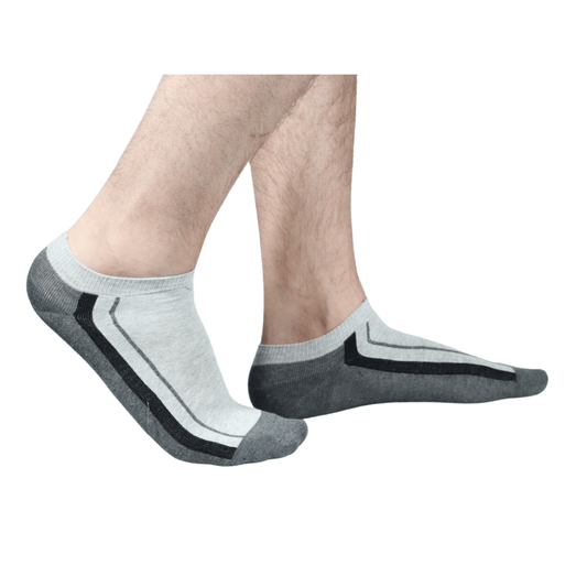 SOCKS LAND Socks 40-43 / Grey SOCKS LAND - Grey Detailed Soft Low Cut Socks