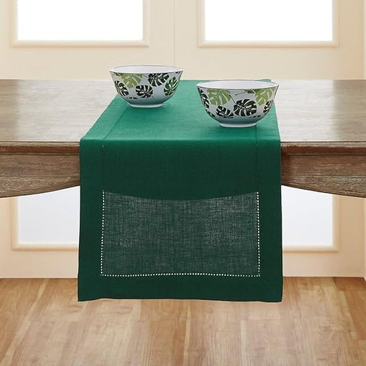 SOLINO HOME Home Decoration & Accessories Green SOLINO HOME - Linen Table Runner