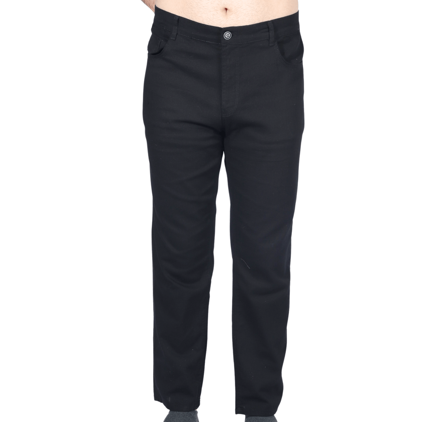 SOZMEN Mens Bottoms 38W x 32L / Black SOZMEN - Classic Sold Color Pants