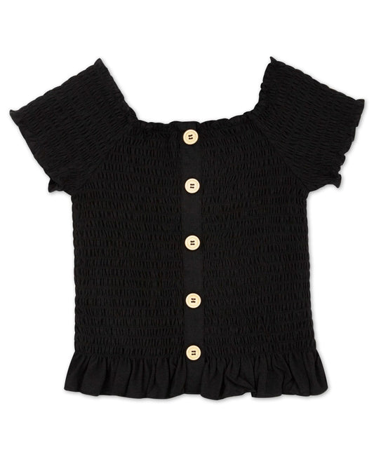 SPEECHLESS Girls Tops XL / Black SPEECHLESS - KIDS - Smocked Top