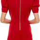 SPEECHLESS Womens Dress XS / Red SPEECHLESS - Square Neck Puff Sleeves Fit & Flare Dress