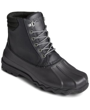 SPERRY TOP SIDER Mens Shoes 41 / Black SPERRY TOP SIDER - Waterproof Padded Avenue Round Toe  Boots